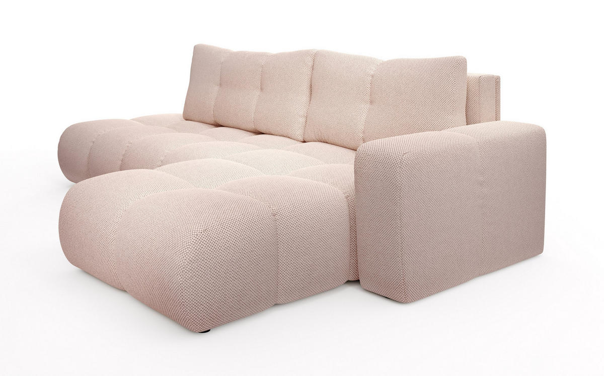 ECKSOFA DUCA R-S Orange Jersey mit Schlaffunktion - Orange, Holz (266.5/266.5cm) - MASSENO