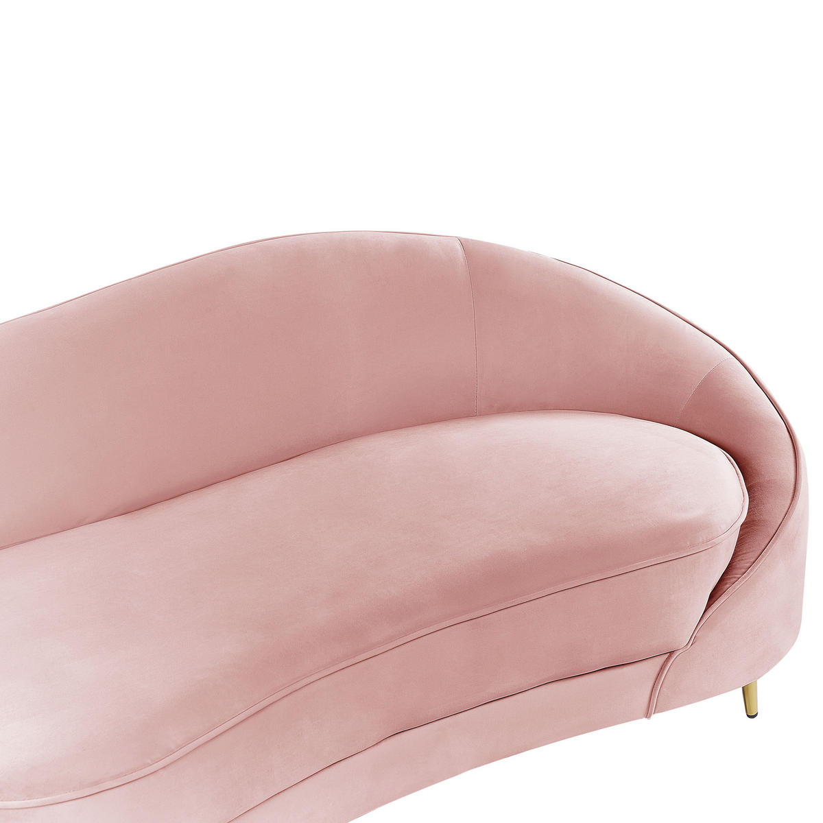 3-SITZER-SOFA Samtstoff Pastellrosa Savar - Rosa, Textil (183/69/84cm) - Beliani