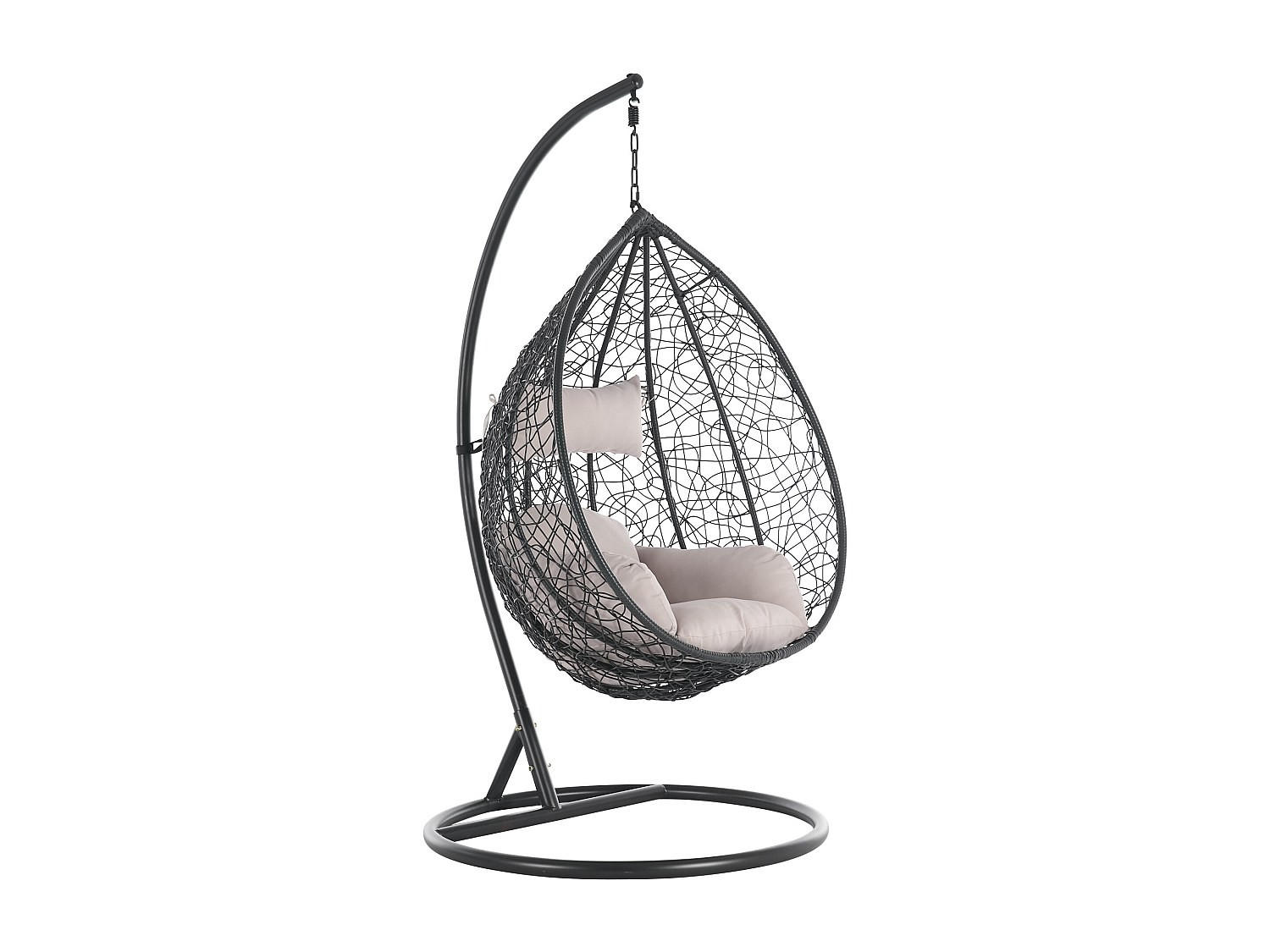 HÄNGESESSEL - 1 Person - Harz - Anthrazitgrau - - Anthrazit, Kunststoff (105/195/105cm) - Vente-Unique