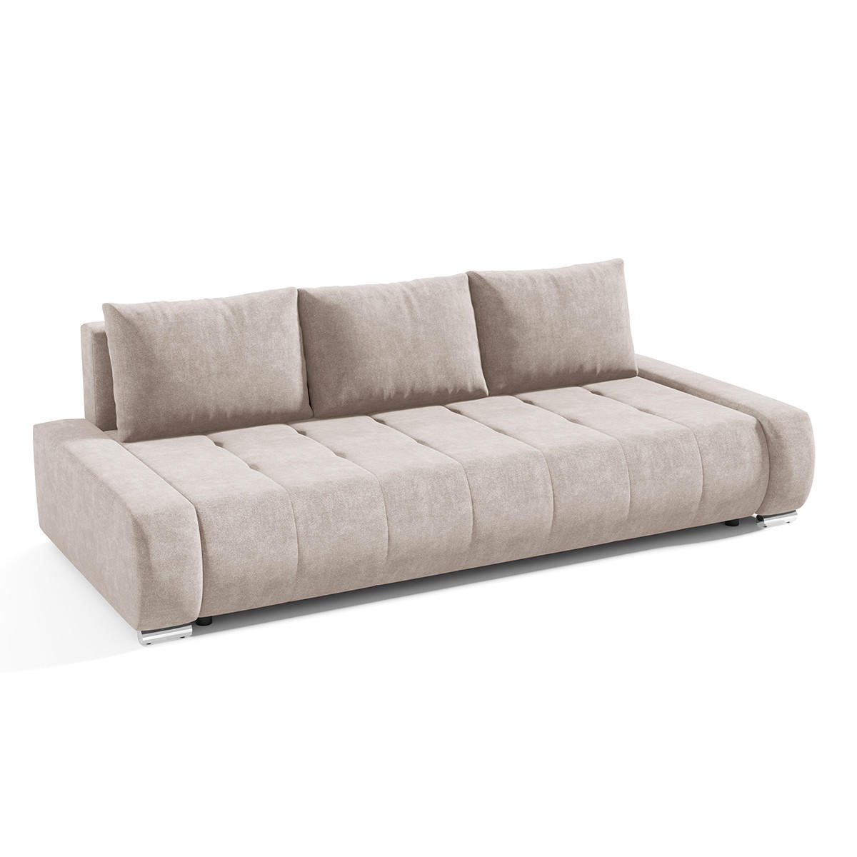 SCHLAFSOFA Jonas 3 Sitzplätze Cremeweiß - Weiß, Holzwerkstoff (240/85/110cm) - Petits-meubles