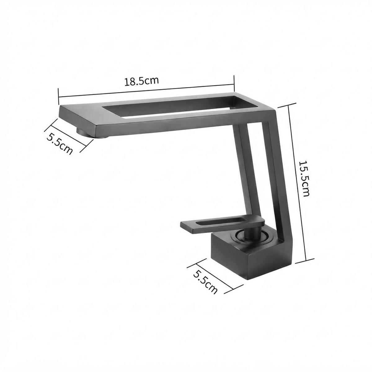 BADEZIMMERARMATUR, 18,5 x 15,5 cm, schwarz - Schwarz, Metall (38/7.5/21cm) - Vallsero