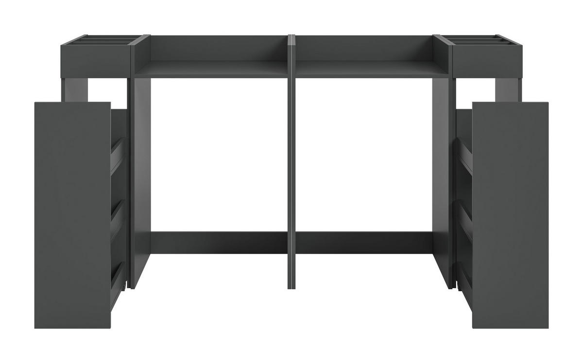 WASCHMASCHIENENUMBAU Set Mixx (B/H/T: ca. 190/101/60 cm) in anthrazit/anthrazit - Anthrazit, Holzwerkstoff (190/101/60cm)