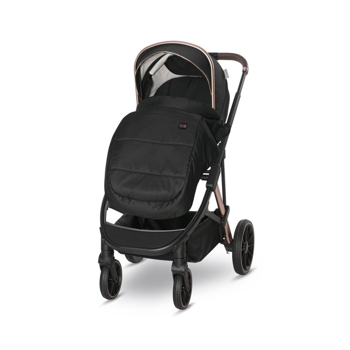 KOMBIKINDERWAGEN Aria 2 in 1 schwarz Babywanne, Sportsitz umkehrbar, faltbar - Schwarz, Metall (85/44/122cm) - Lorelli