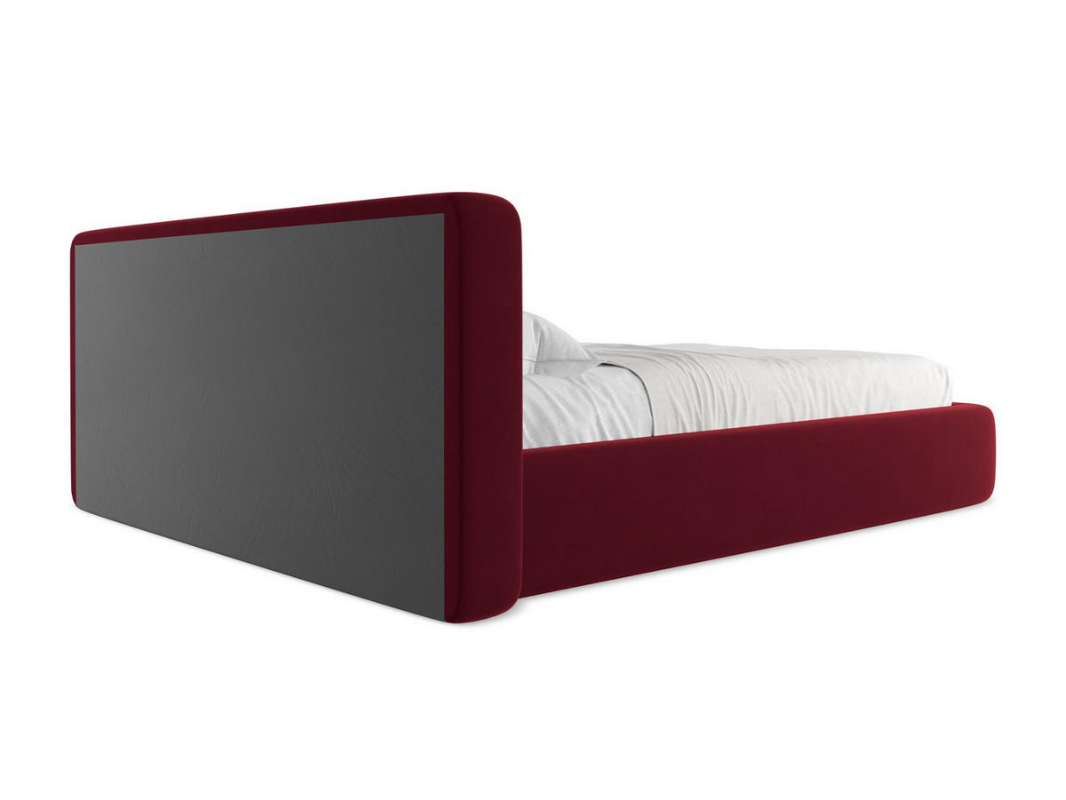 POLSTERBETT mit Bettkasten und Lattenrost 200x225 Rot - Bordeaux/Rot, Kunststoff/Textil (160/200cm) - Makamii