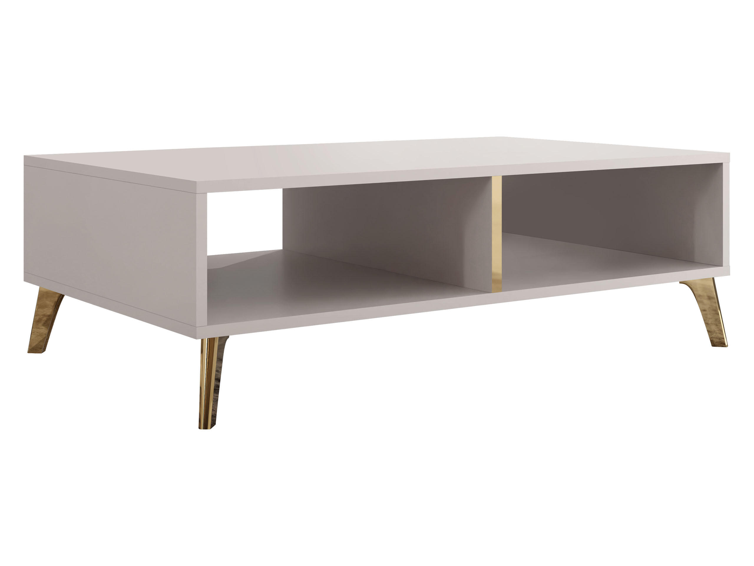 COUCHTISCH Picru - Kaschmir/Goldfarben, Holzwerkstoff/Kunststoff (60/100/32cm) - MIRJAN24