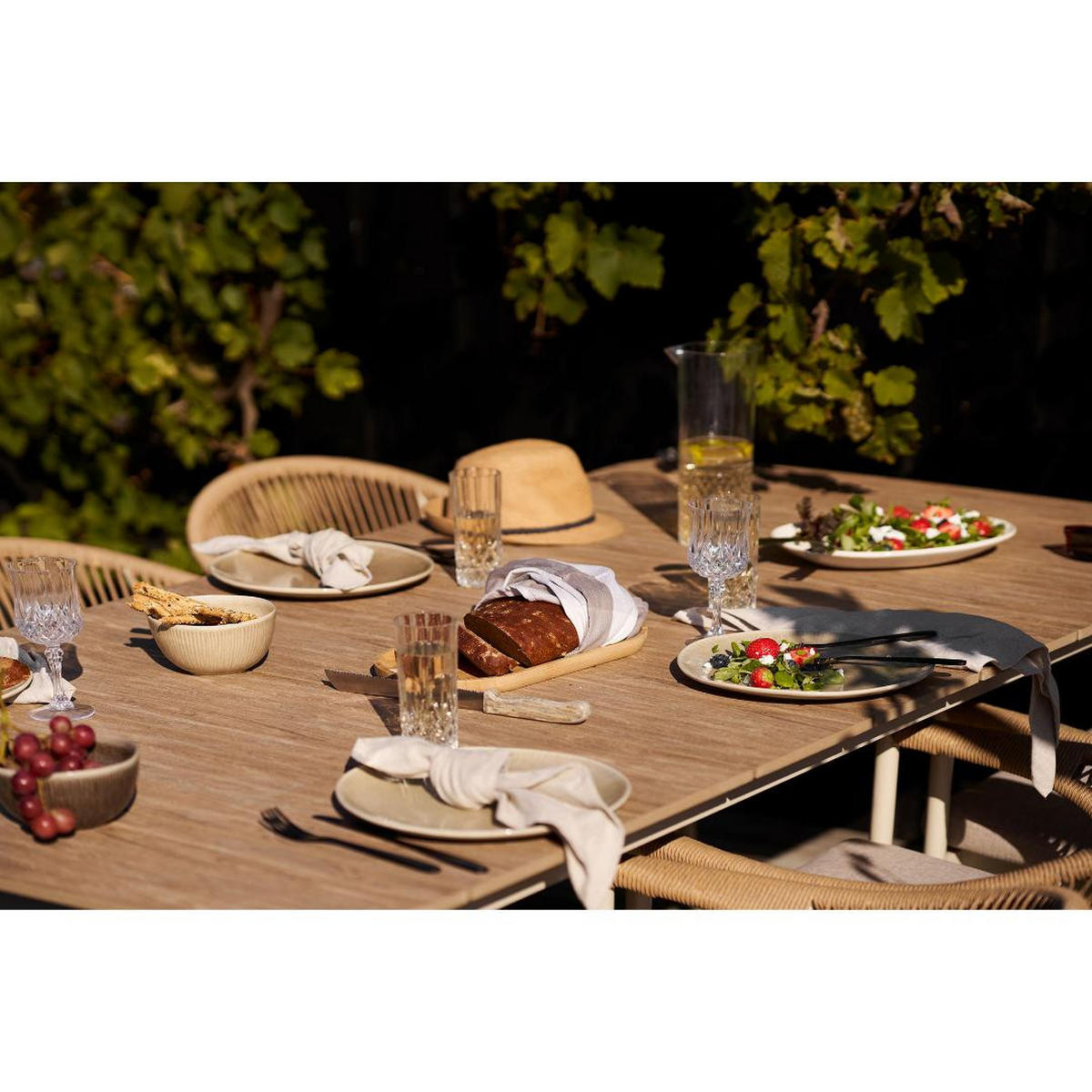 GARTENTISCH, Bella, Sandfarben, Metall, 200 x 100 x 74 cm - Sandfarben, Metall (100/200/74cm) - ebuy24