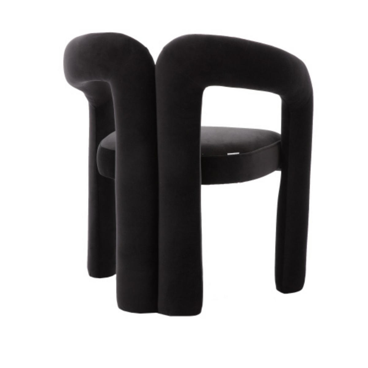 ARMLEHNENSTUHL 2 Set Esszimmerstuhl,M-Form Polsterstuhl,Schwarz - Schwarz, Textil (50.5/71/64cm) - LVHOM