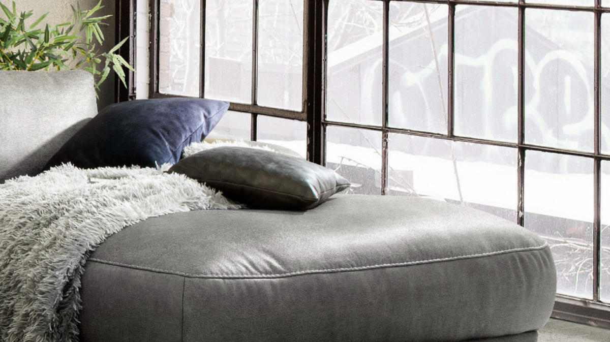 ECKSOFA MOTORISCH. RELAXFUNKTION LOLA Grau Webstoff - Schwarz/Grau, Textil (233/178cm) - KAWOLA