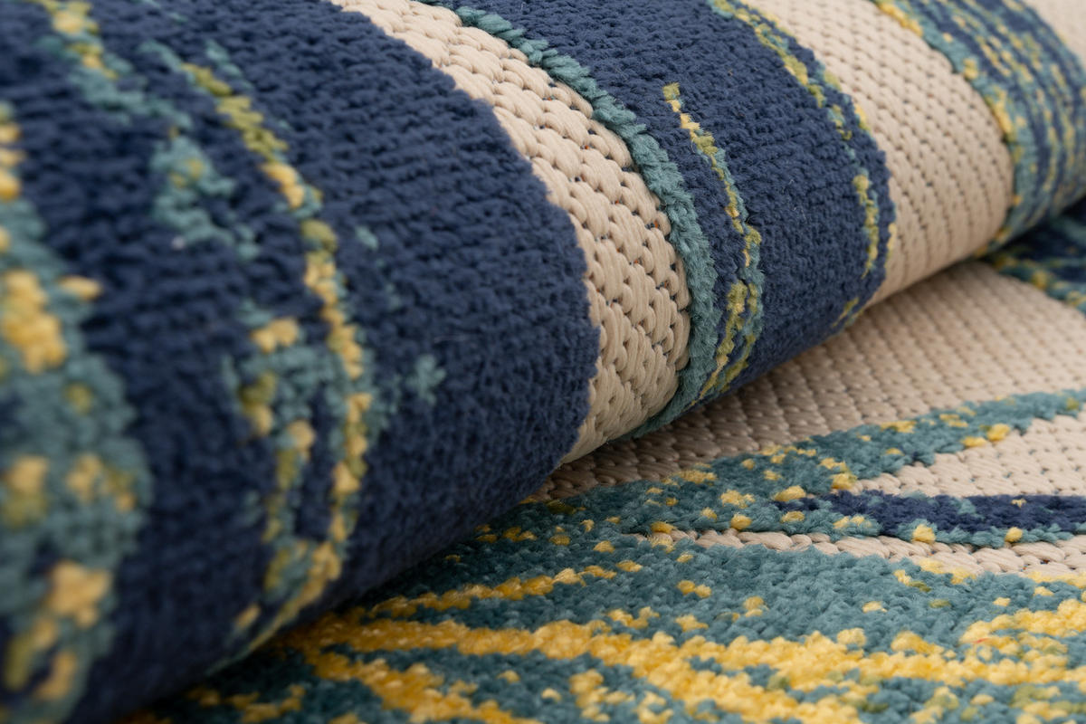 TEPPICH PATIO Creme 140/200 cm - Grün, Kunststoff (140/200cm) - Tapiso