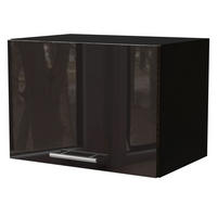 KLAPPHÄNGESCHRANK Essen W4B/50 Schwarz Hochglanz / Schwarz Matt 50 / 32,5 / 36cm - Schwarz Hochglanz/Schwarz, Holz/Holzwerkstoff (50/36/32.5cm) - Feldmann-Wohnen