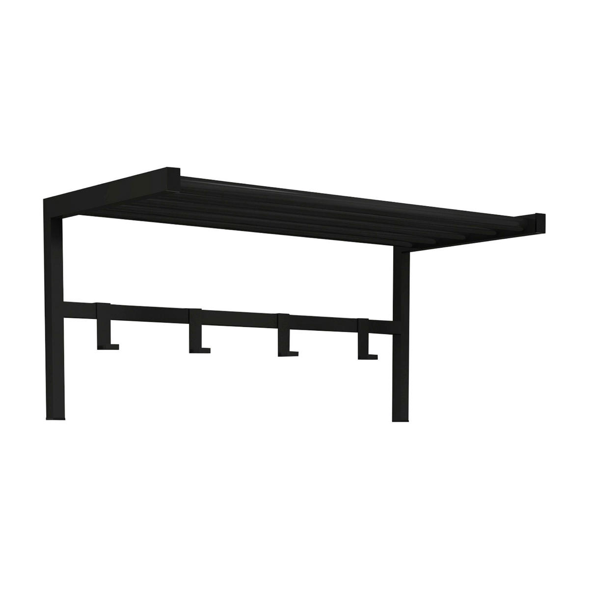 WANDGARDEROBE Tolga - Schwarz, Metall (69/32.5/34cm) - [en.casa]