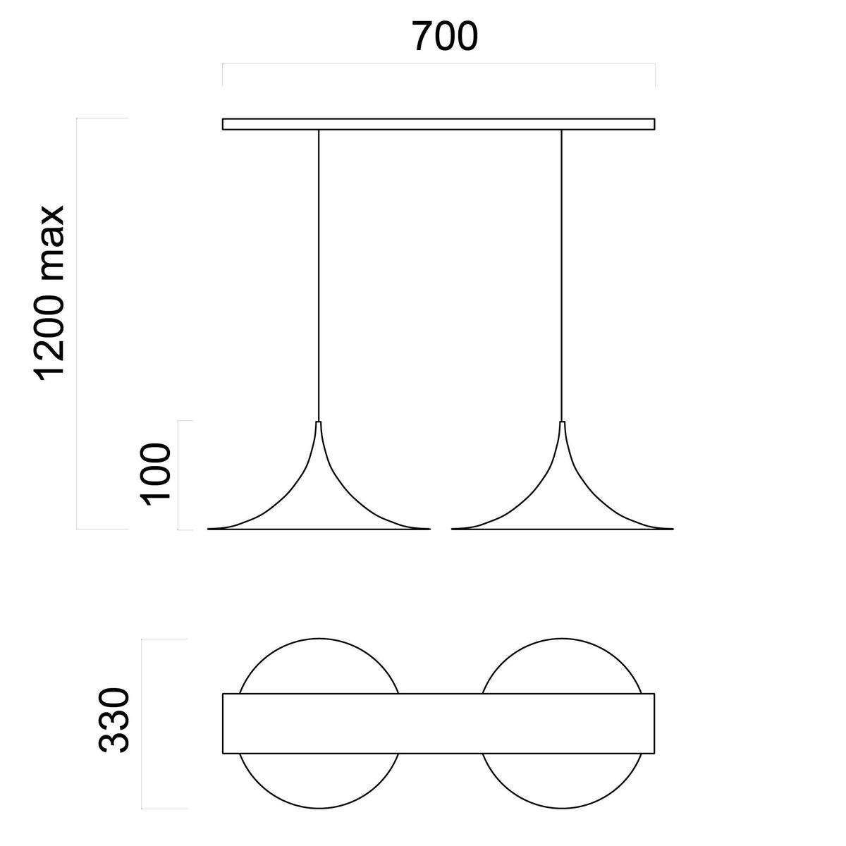 HÄNGELEUCHTE - Goldfarben, Metall (33/70/16cm) - Lumicom