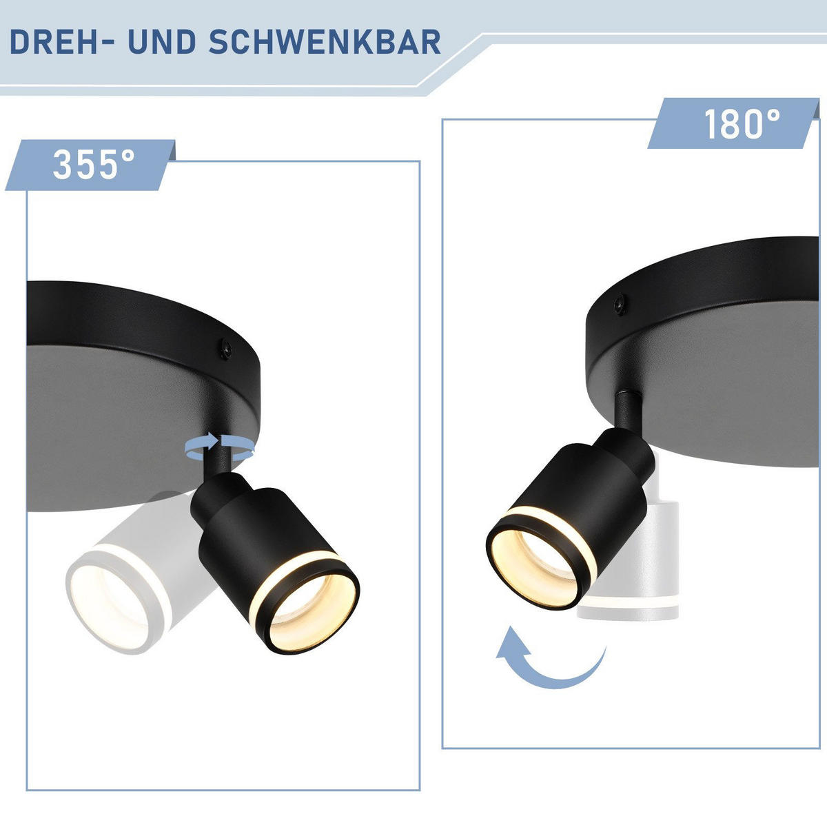 STRAHLER Oldesloe 3-flammig 20/20/15.7 cm - Schwarz, Metall (20/20/15.7cm) - Nettlife