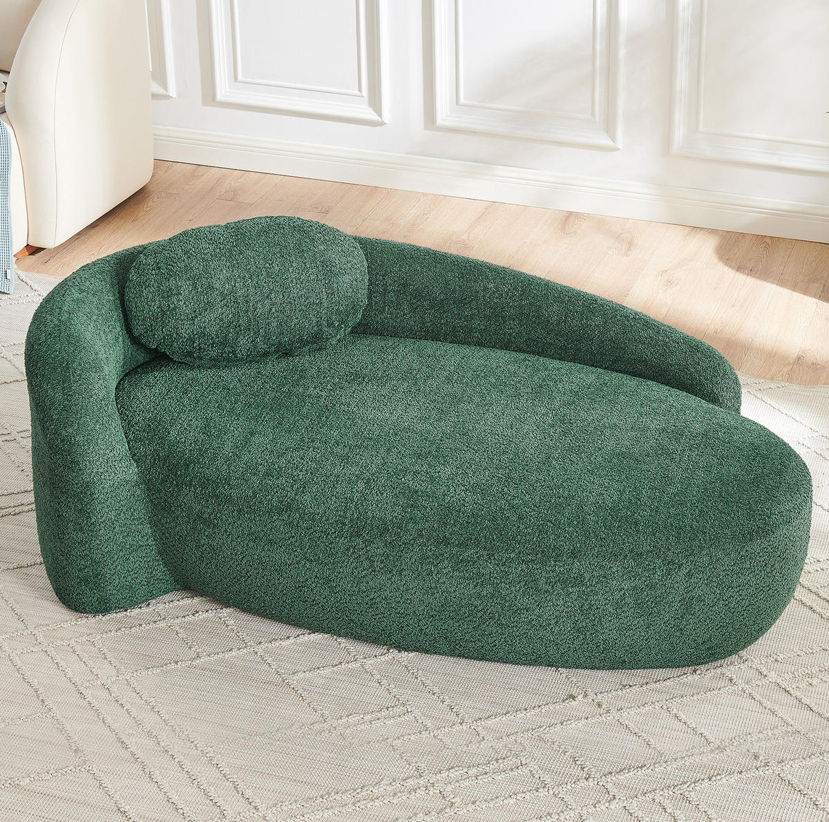 SOFA mit Teddybezug Grün - Grün, Kunststoff (38/24.5/67cm) - Meubliv