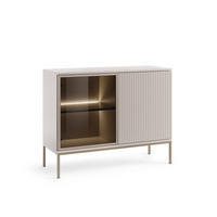 KOMMODE SENTIERO 104/83/39 cm mit LED 2 Türen Kaschmir - Kaschmir, Holzwerkstoff (104/83/39cm) - MASSENO