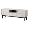 LOWBOARD Cypressa 2T 1S Beige 154/56/39 cm – mit Beinen auf Gestell - Beige/Schwarz, Holzwerkstoff (154/56/39cm) - AX Living