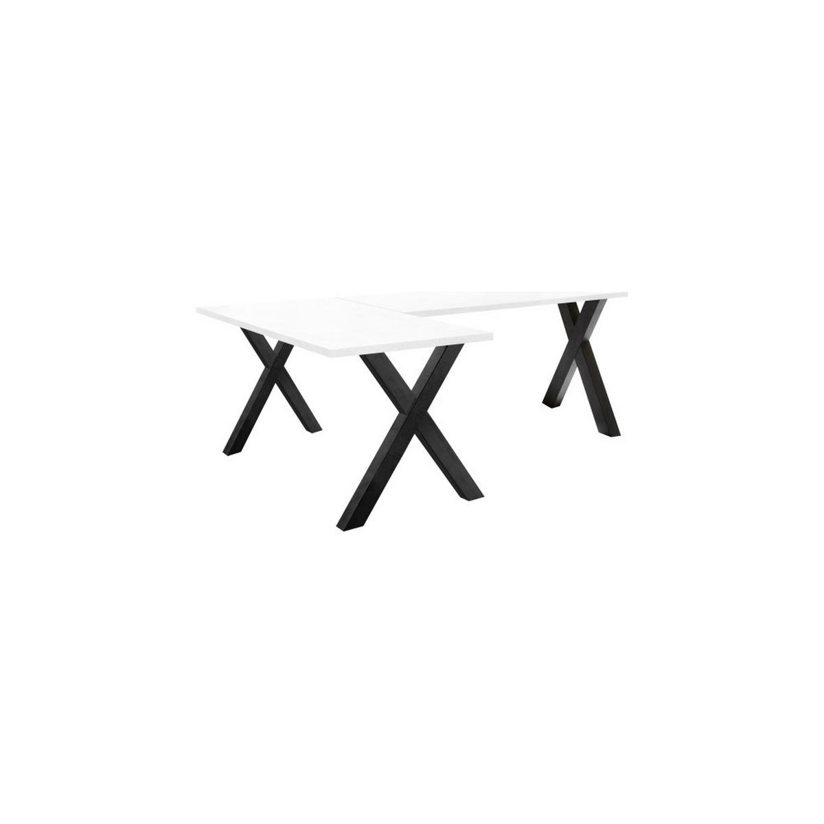 BÜROMÖBEL Mister Office in Graphit und Weiß 6 teilig - Grau, Holzwerkstoff (120/80/200cm)