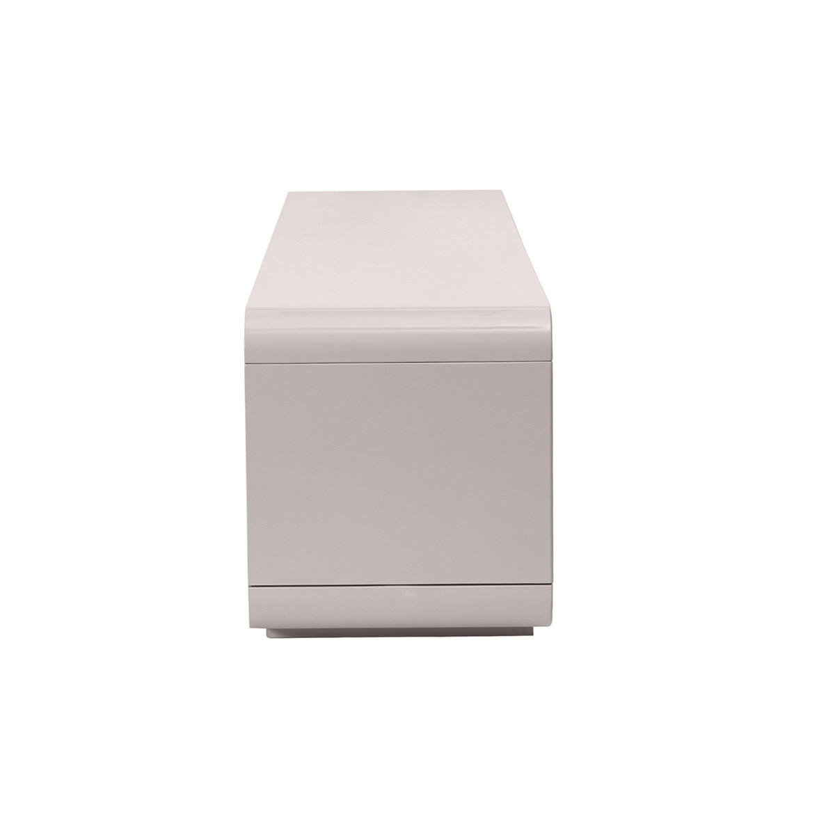 TV-MÖBEL Design beige glänzend mit 3 Schubladen L179.5 cm SAILOR - Beige, Kunststoff (39/45/179.5cm) - Miliboo