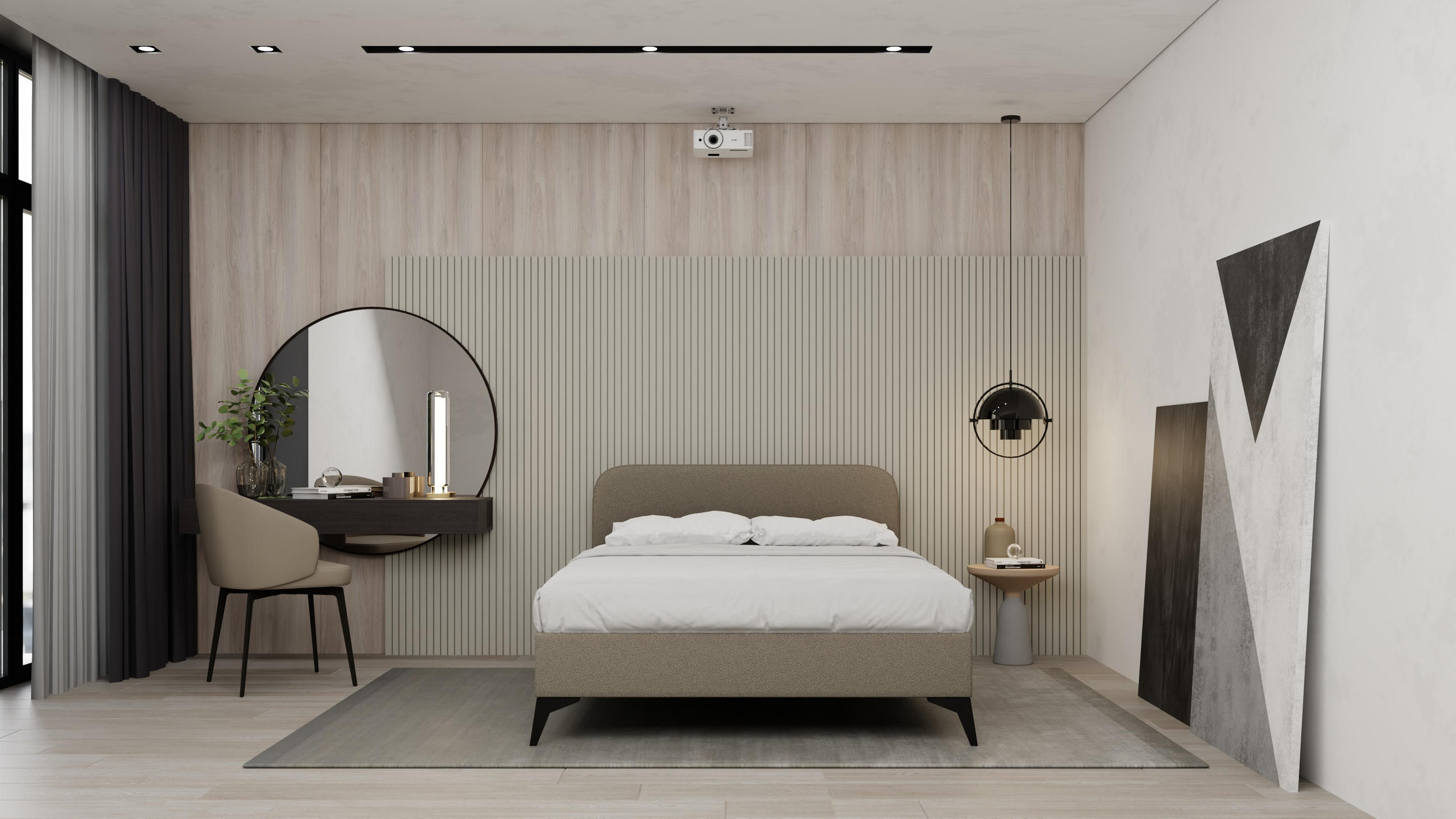 Thumbnail - Homesy Polsterbett, Grau, Holz, H2 + H3, Höhe ca. 21 cm, 140x200 cm, Schlafzimmer, Betten, Polsterbetten