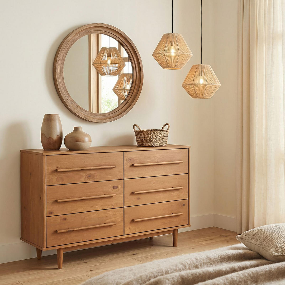 KOMMODE TECCA Eiche - Eichefarben, Holz (111/79/41cm) - IDIMEX