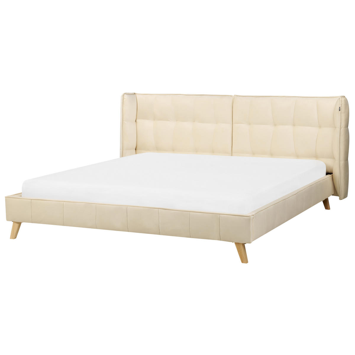 POLSTERBETT mit Lattenrost 180x200 cm Beige Senlis - Beige, Textil (180/200cm) - Beliani