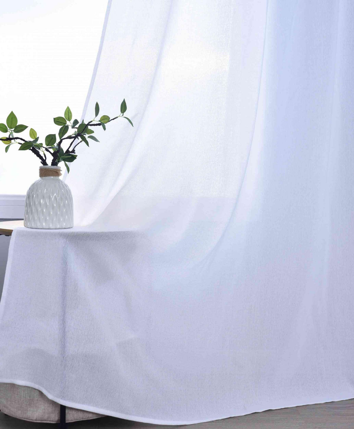 VORHANG LEIPZIG HxB 245x145 cm Weiß - Weiß, Textil (145/245/245cm) - Gardinenbox