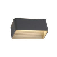 WANDLEUCHTE Quadra, Grau, 20cm - Grau, Metall (10/8/20cm) - KOSILUM