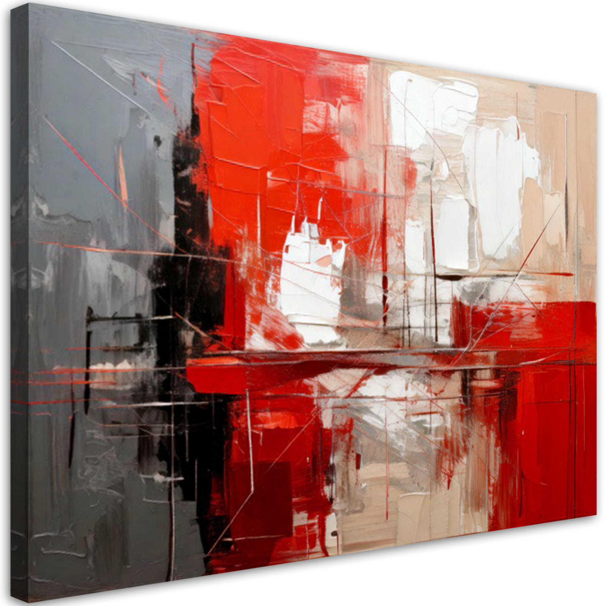 Feeby Leinwandbild Rot 100x70 cm