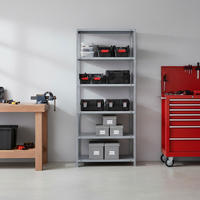 SCHRAUBREGAL PANDA TALL | HxBxT 200x80x40cm | 6 Fachböden | Fachlast 100kg | Grau - Grau, Metall (80/200/40cm) - PROREGAL