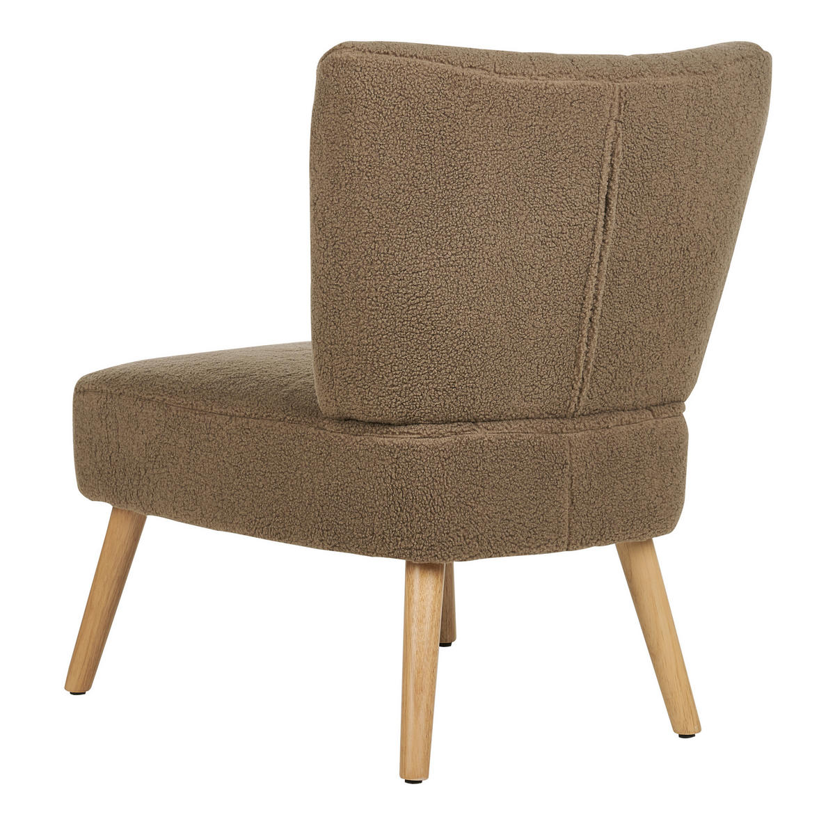 SESSEL Bouclé Braun Vaasa - Hellbraun/Braun, Textil (61/85/60cm) - Beliani