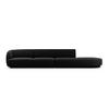 RECHTES-SOFA Miley aus Chenille-Stoff schwarz 4 Sitzplätze - Schwarz, Textil (90/70/323cm) - Micadoni