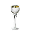KERZENHALTER Donna Transparent 15x15x37 cm Glas - Goldfarben, Glas (15/37/15cm) - Mondex