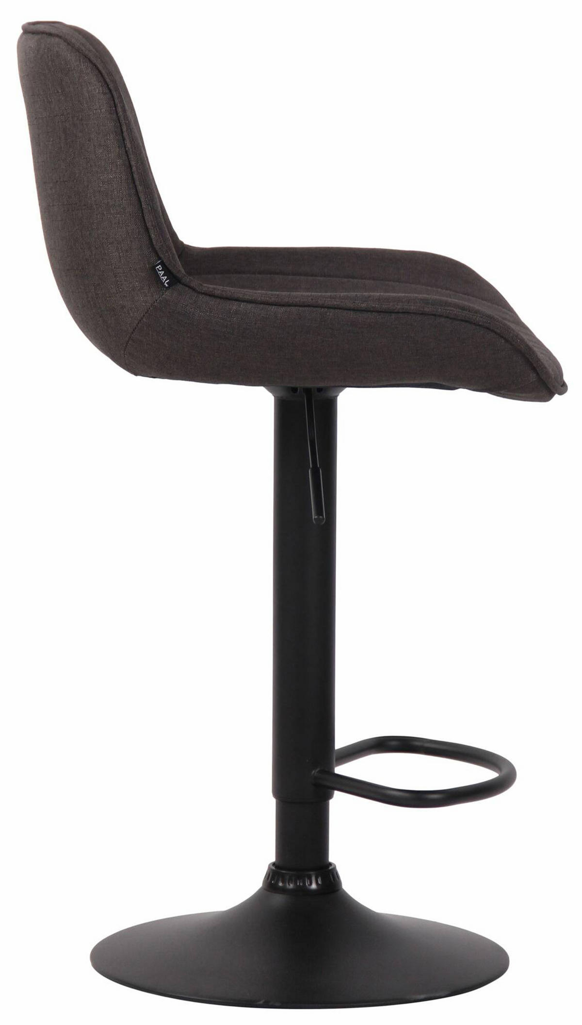 BARHOCKER 2er Set Lentos Stoff schwarz dunkelgrau - Dunkelgrau/Schwarz, Textil/Metall (50/108/50cm) - TPFLiving
