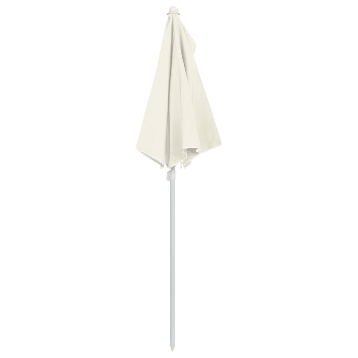 HALB-SONNENSCHIRM Mit Mast 180/90 Cm Sandfarbe - Creme, Textil (180/90cm) - vidaXL