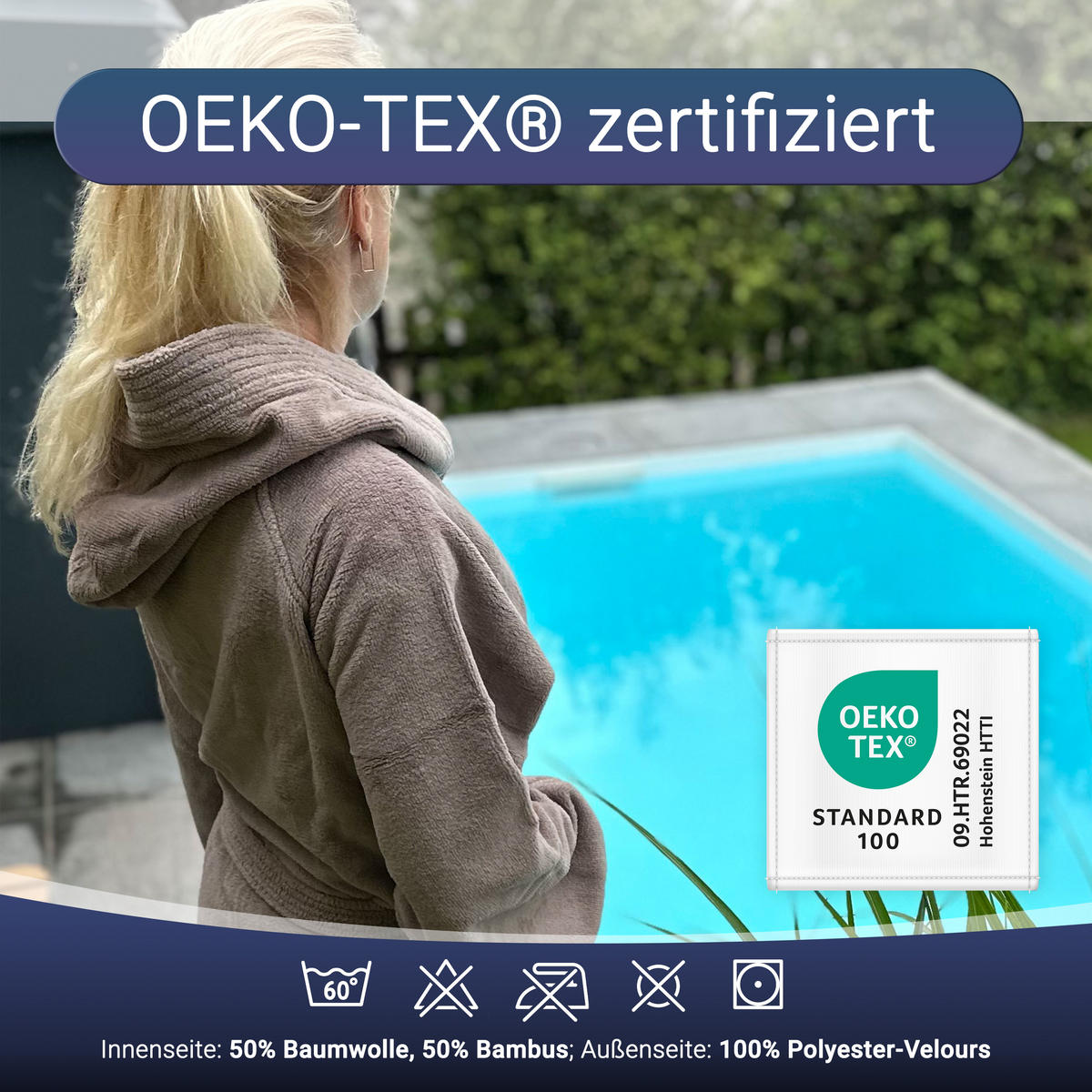 BADEMANTEL, XXL, 50% Polyester, 50% Baumwolle, fango - Fango, Textil (XXLnull) - Zollner