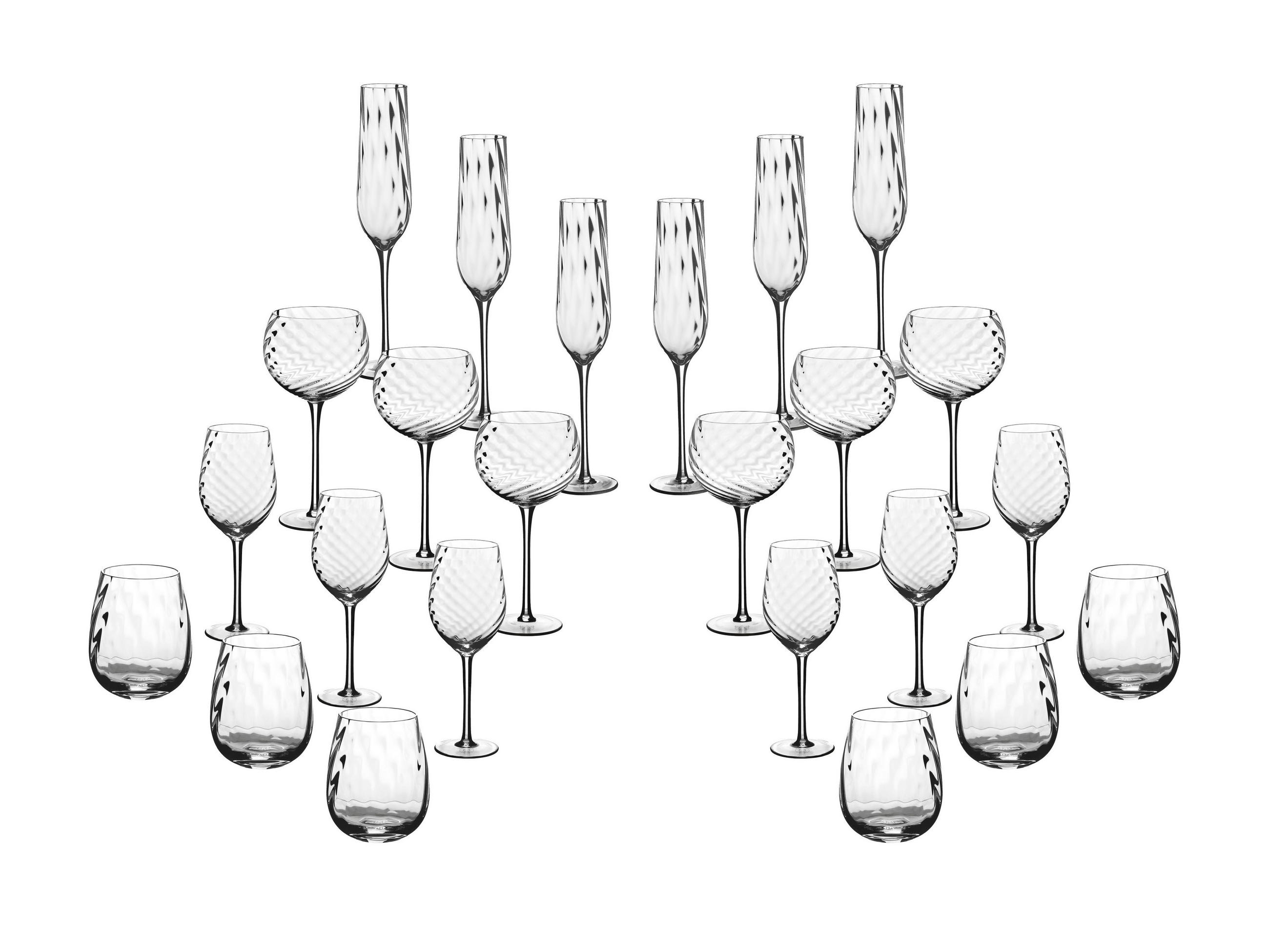 GLAS-SET Sten 24er-Set - Transparent - Transparent, Glas - Björn