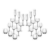 GLAS-SET Sten 24er-Set - Transparent - Transparent, Glas - Björn