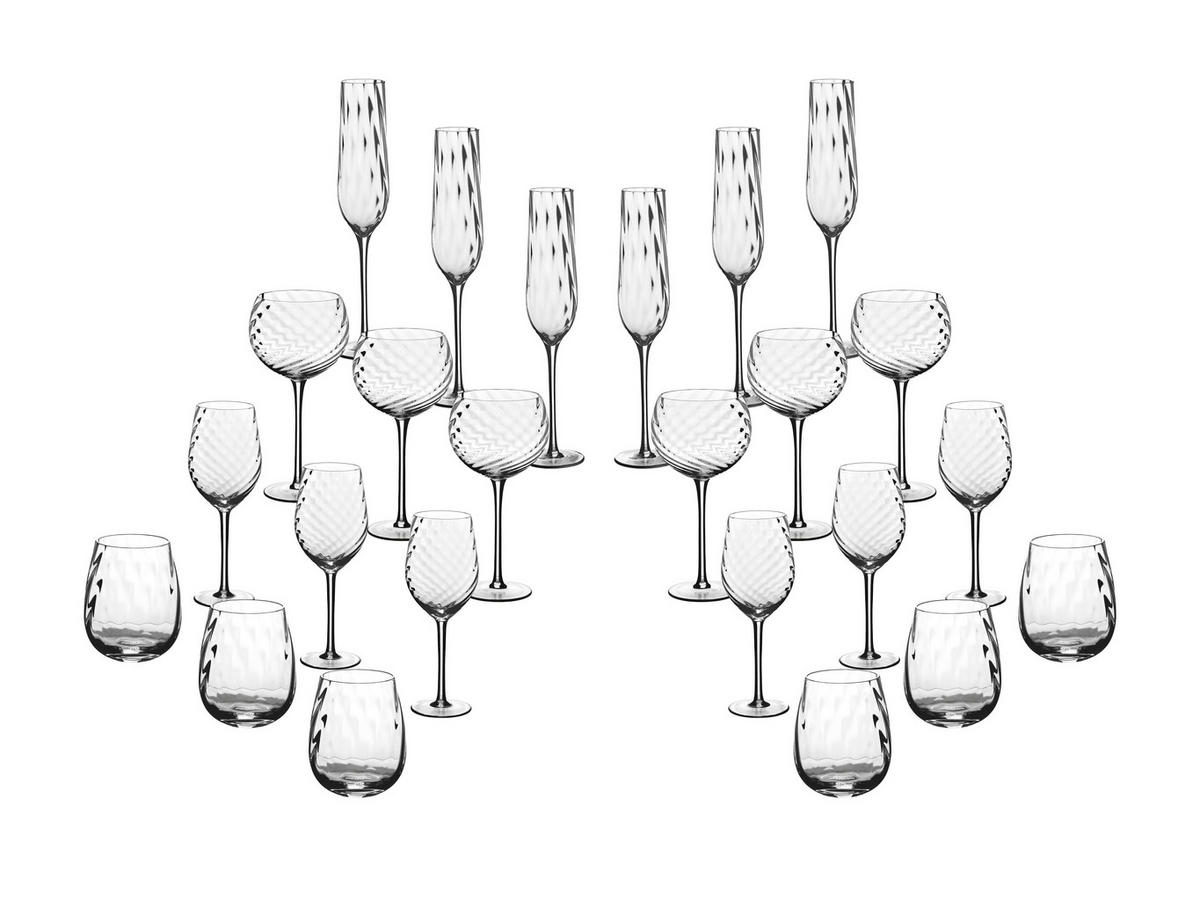GLAS-SET Sten 24er-Set - Transparent - Transparent, Glas - Björn