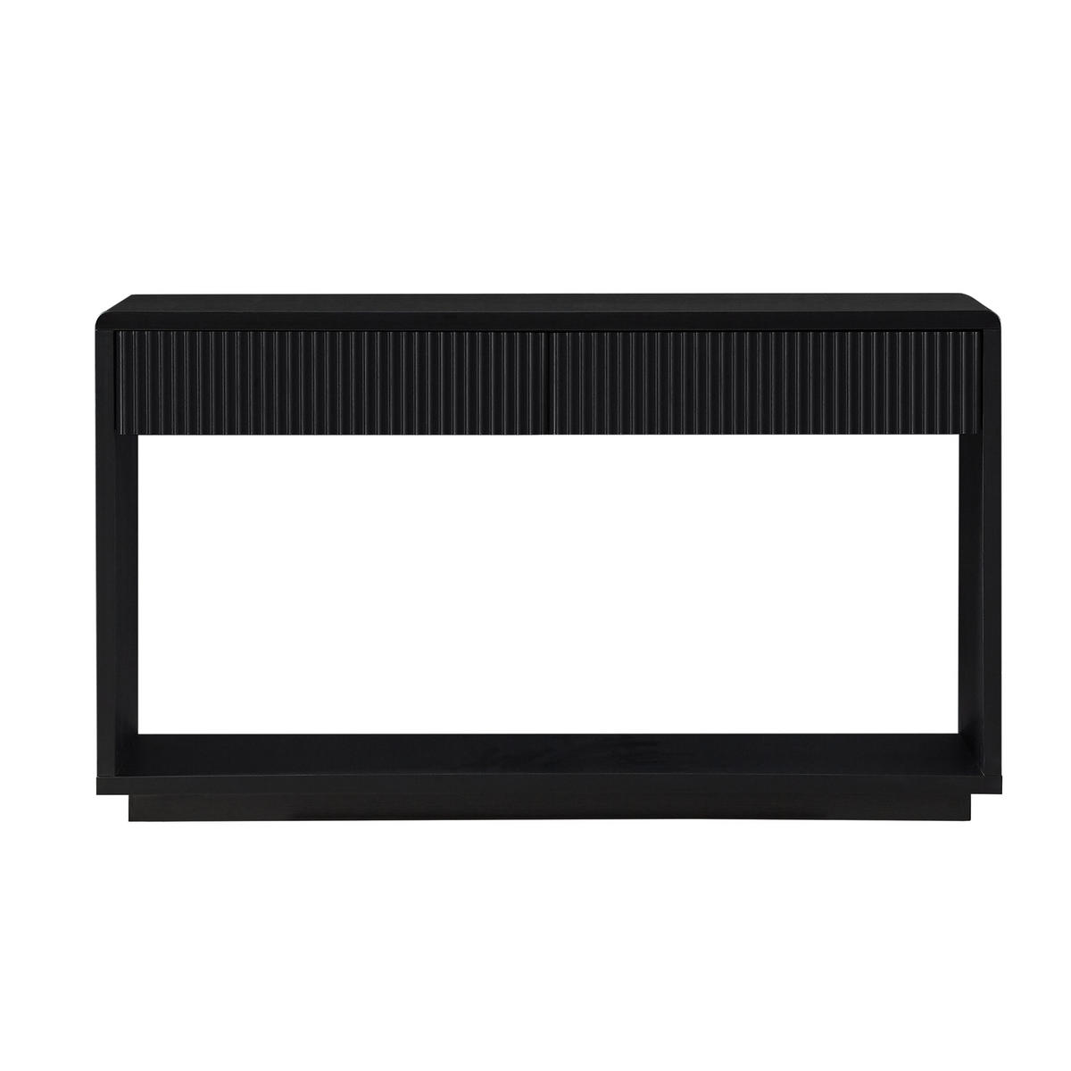 KONSOLENTISCH DE-37301 150 cm breit mit 2 Schubladen Schwarz - Schwarz, Holzwerkstoff (150/35/85cm) - ComfortXL