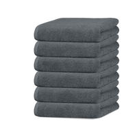 HANDTÜCHER, 6er-Set, 50x100 cm, 100% Baumwolle, Grau - Graphitfarben, Textil (50/100cm) - Zollner