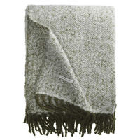 TAGESDECKE WOOLY HERRINGBONE - Grün, Textil (130/170cm) - Tom Tailor