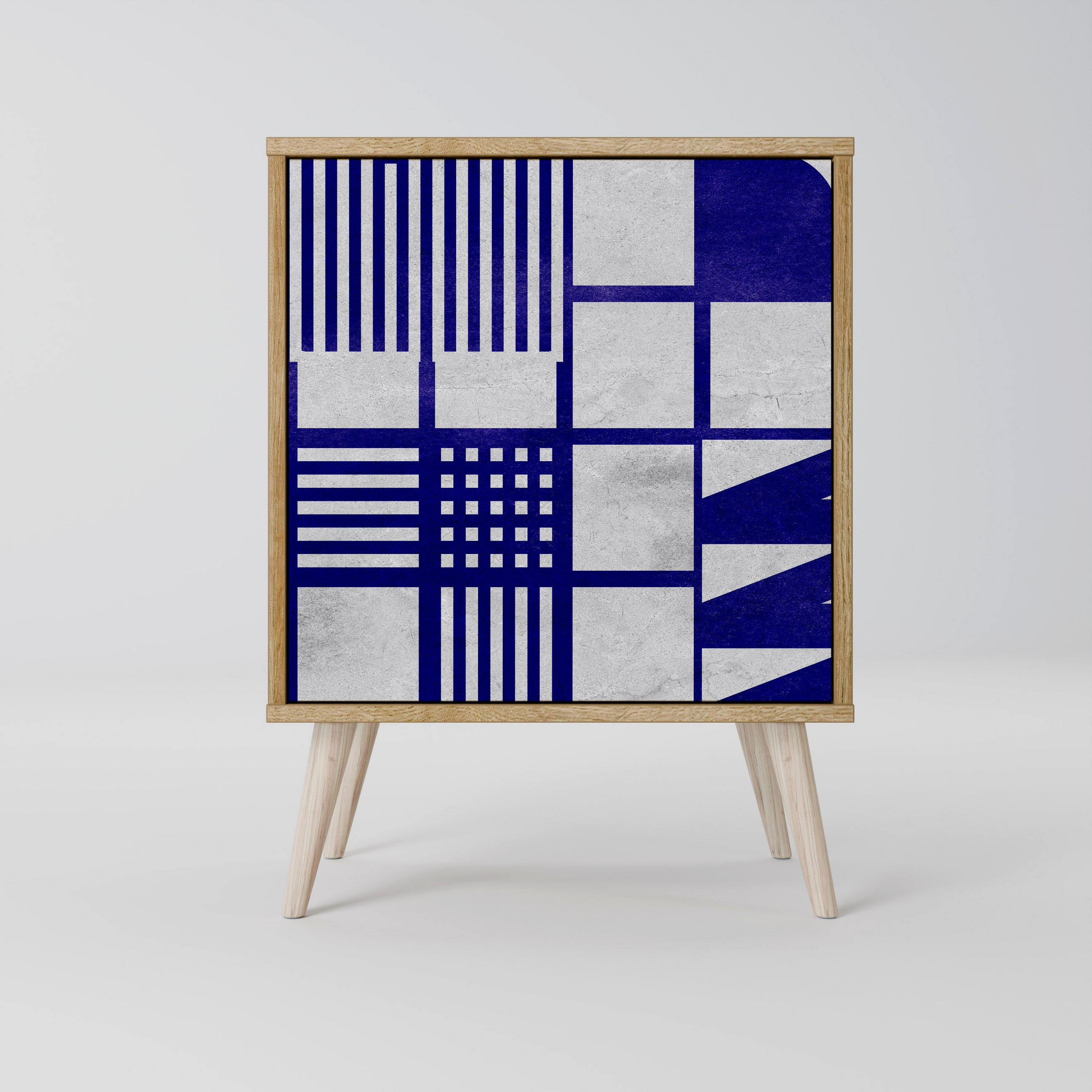SIDEBOARD THE RIGHT PLACES, Eichefarben, 57,5x42x77,5 cm, Schräge Buchenholzfüße - Eichefarben/Buchefarben, Holzwerkstoff/Buchenholz (57.5/77.5/42cm) - SpaceRebels