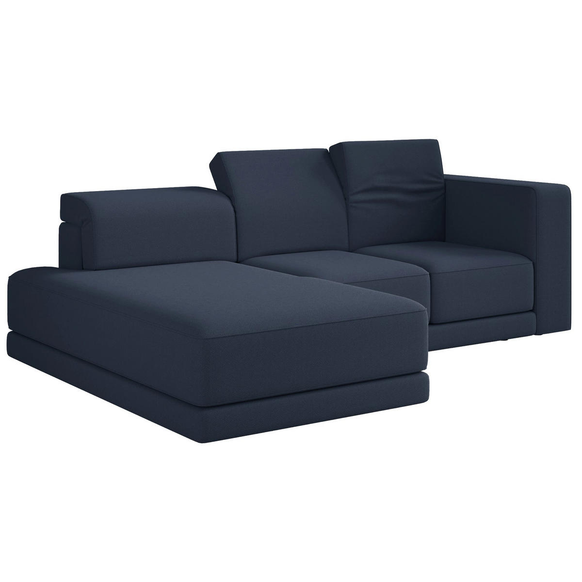 ECKSOFA Novals L-Form, 4-Sitzer, links 278 cm - Schwarz/Dunkelblau, Holz/Kunststoff (278/168cm) - Selsey