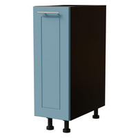 UNTERSCHRANK Bari D1D/20 Schwarz / RAL 5024 pastellblau 20 / 50 / 82cm - Blau/Schwarz, Holz/Holzwerkstoff (20/82/50cm) - Feldmann-Wohnen