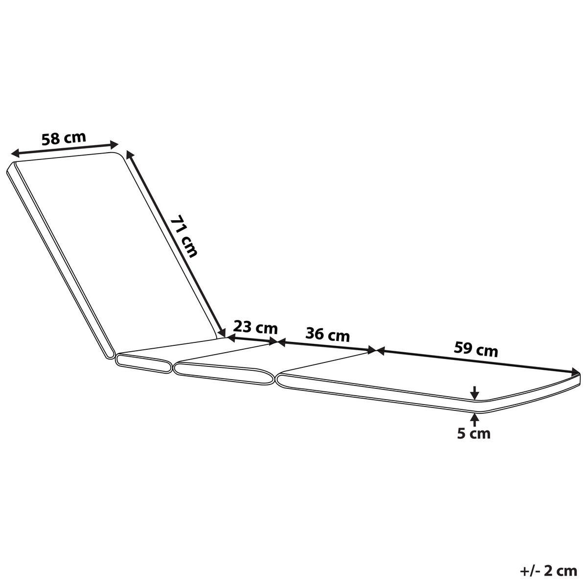 Liegenauflage Rot 58/189 cm Toscana/Java/Amantea Premium - Rot, Textil (189/5/58cm) - Beliani
