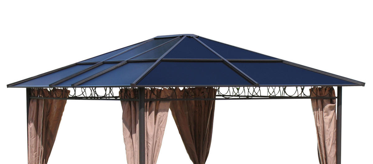 ERSATZDACH Hardtop Pavillon 3x3,6m plus 1 Rolle Filterband und 1 Rolle NON-Filterband - Transparent/Braun, Kunststoff (300/263/360cm) - QUICK STAR