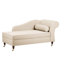 RECAMIERE - Webstoff - Beige, Textil (166/80/77cm) - home24