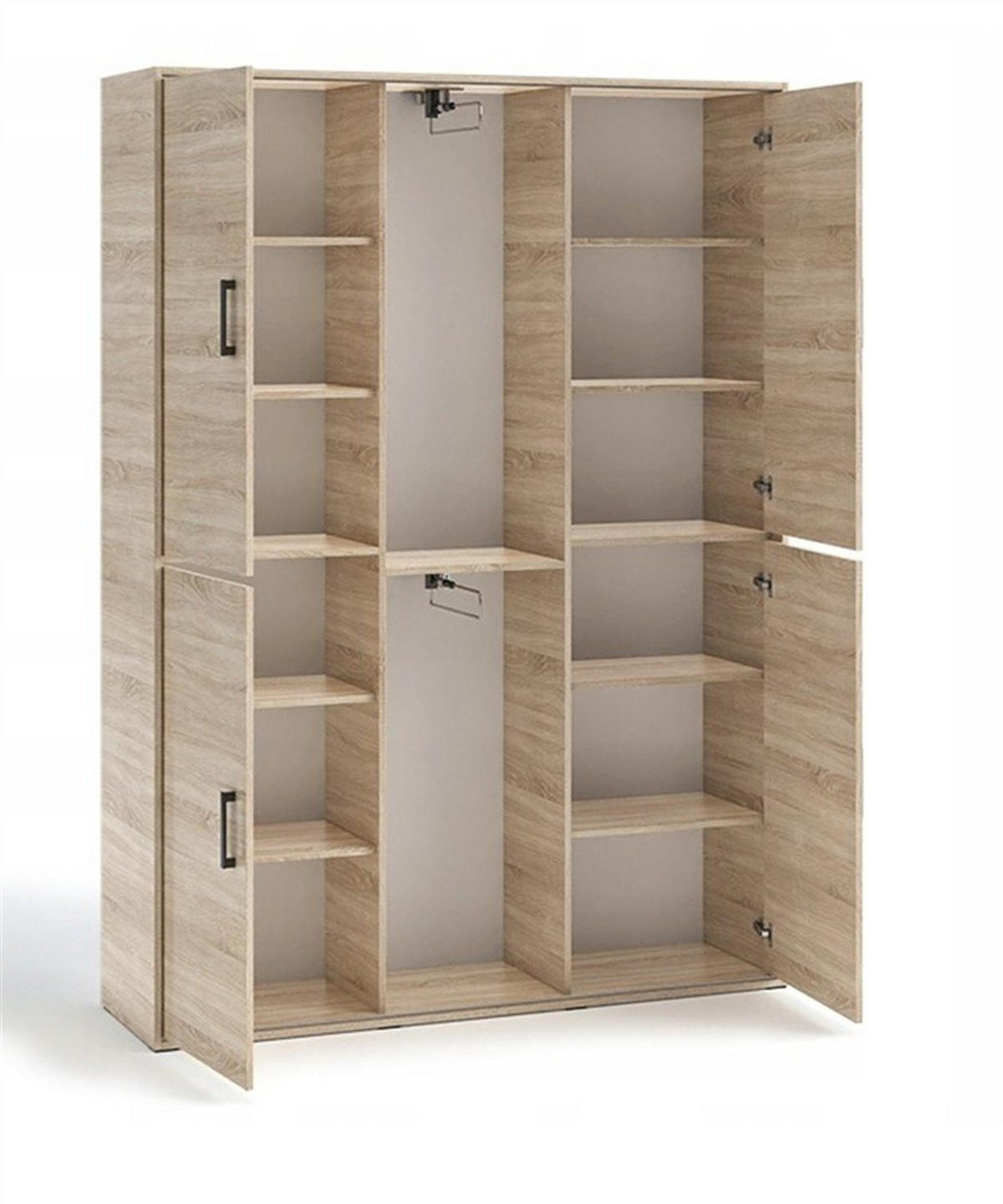 GARDEROBENSCHRANK BENVENO 150/21040 Modern Garderobenschrank Sonoma Eiche - Sonoma Eiche, Holzwerkstoff (150/210/40cm) - MASSENO