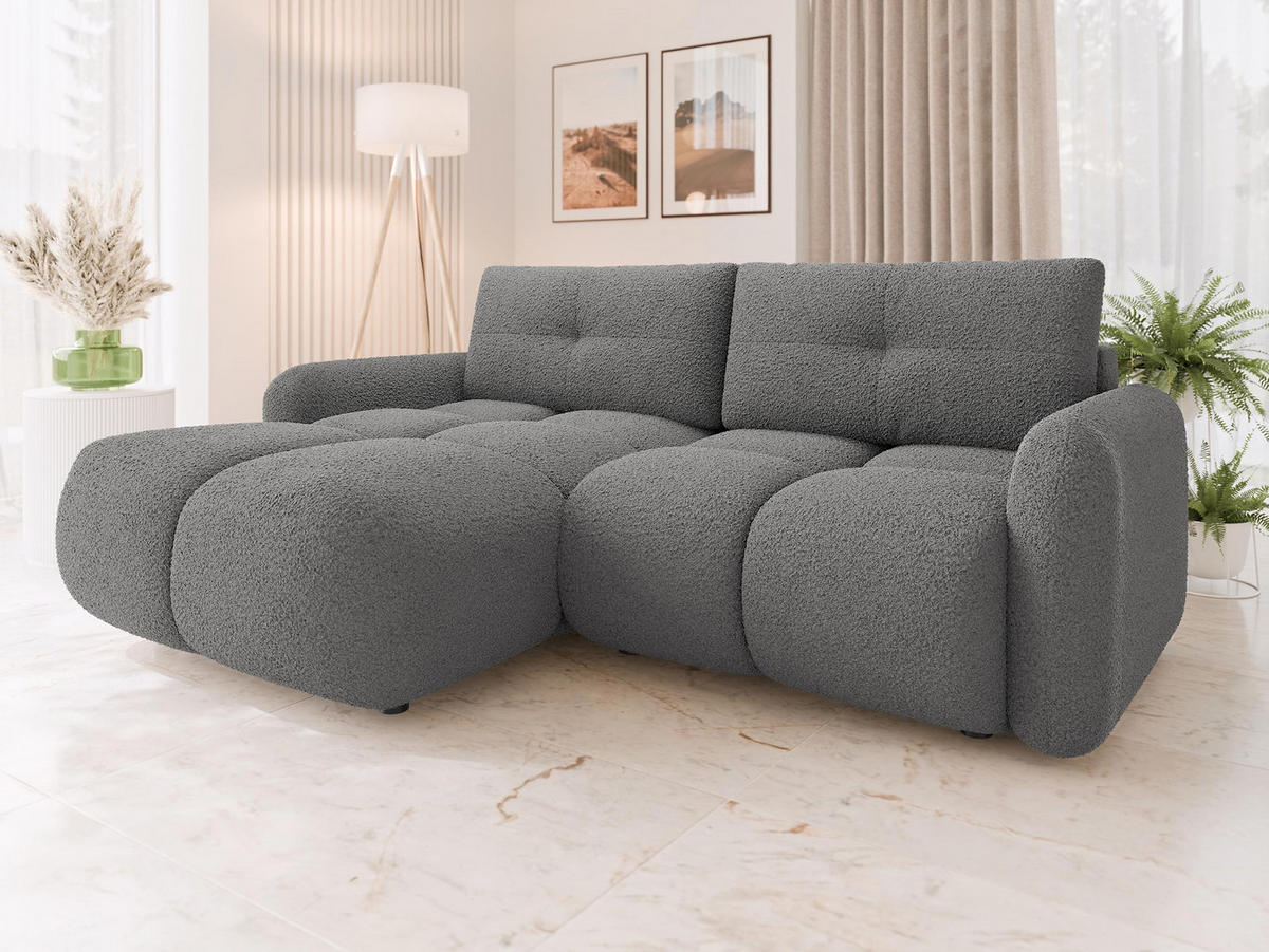 ECKSOFA Sandy - Greige/Schwarz, Holz/Kunststoff (238/165cm) - MIRJAN24