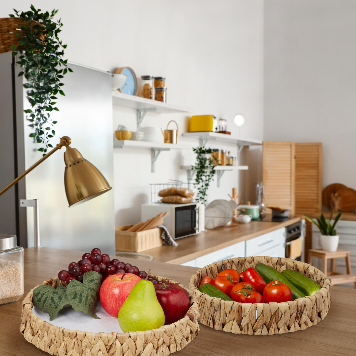 2XOVOCNÁ miska - viacfarebná, textil (5cm) - Relaxdays